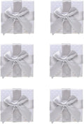 Pearl Miner 2.8 x 2.8 x 1.4 Inches Jewelry Gift Boxes with White Ribbon Bow, 6 Pack