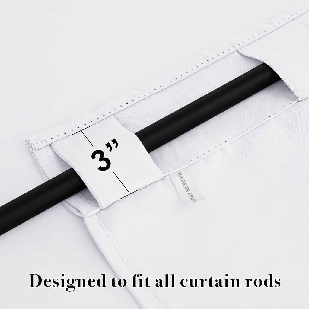 Blackout Curtains 63 inches Long for Bedroom (2 Count)