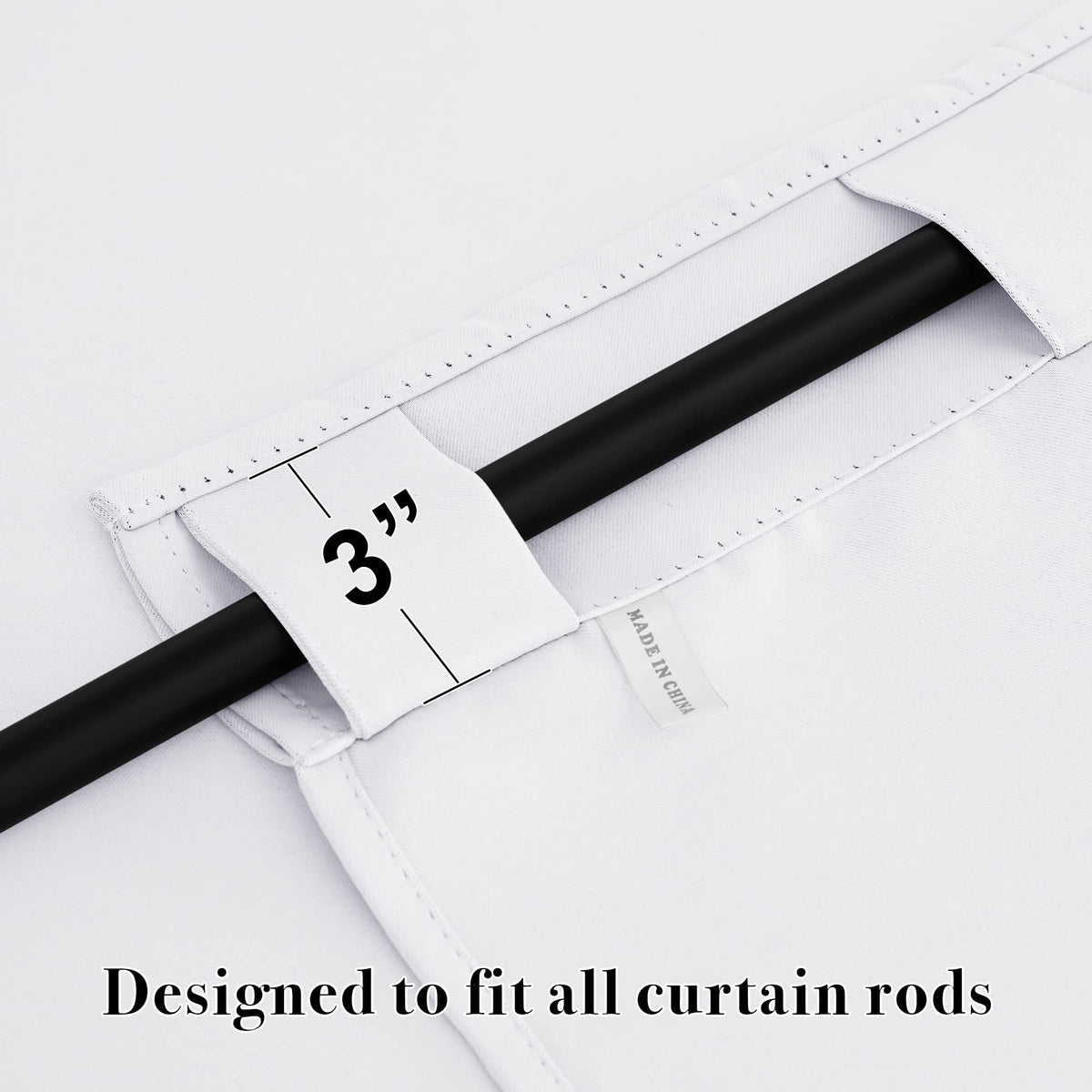 Blackout Curtains 63 inches Long for Bedroom (2 Count)