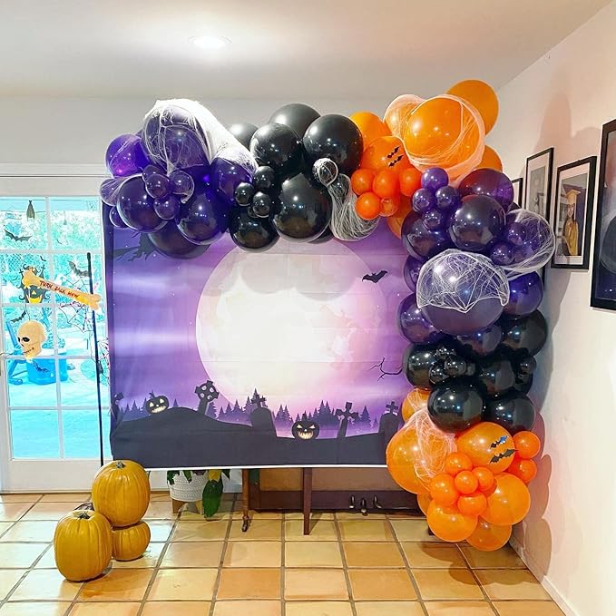 Bright Orange Balloons 110 Pcs - Orange Balloon Garland Arch Kit - 5/10/12/18 Inch Matte Latex - Different Sizes for Baby Shower, Birthday, Halloween, Thanksgiving Party & Fall Decorations