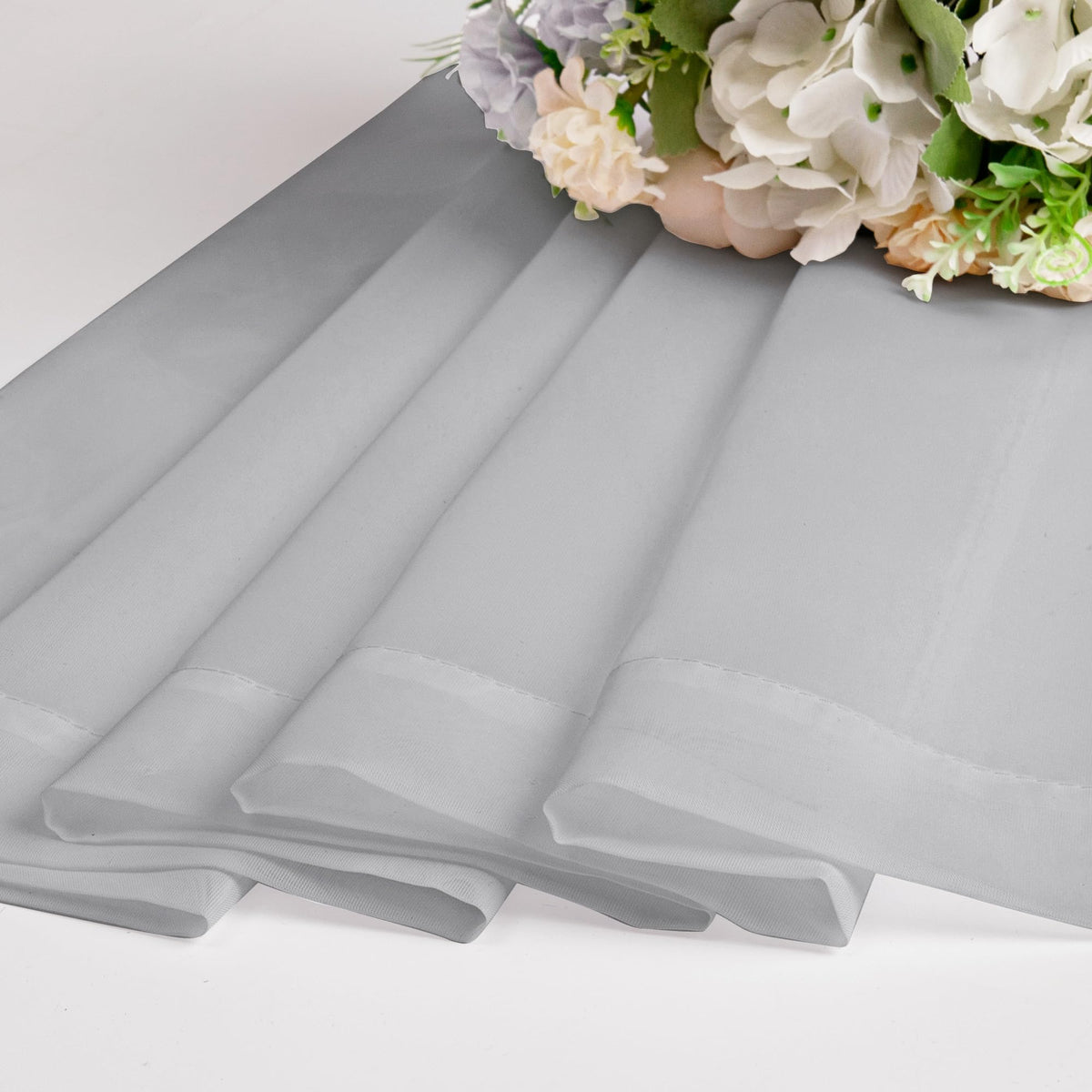 Light Grey Sheer Curtains 30 inch Length 2 Panels (2 Count)