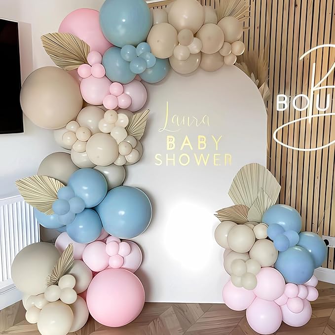 DIY Gender Reveal Party Decorations-138pcs Pink and Blue Balloon Garland Kits for Gender Reveal Balloons Backdrop Wall Birthday Party Supplies Bridal Shower Decor Boy Girl Baby Shower Decorations