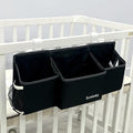 Hanging Baby Diaper Caddy, Single Sheet Dispensing Caddy Organizer Holder For Baby Crib, Nursery Organization Diaper Stacker Storage - Black
