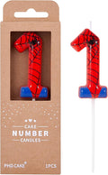 PHD CAKE 2.76 Inch Number 1 Spider Birthday Candles, Spider Cartoon Themed Number Candles, Cake Number Candles, Party Celebration