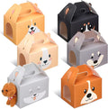 Fainne 24 Pcs Party Favors Boxes Foldable Treat Gift Boxes Candy Goodie Cases Decorations Adopt Pet Gift for Birthday Wedding Bridal Shower Party Favors(Cute Dog)