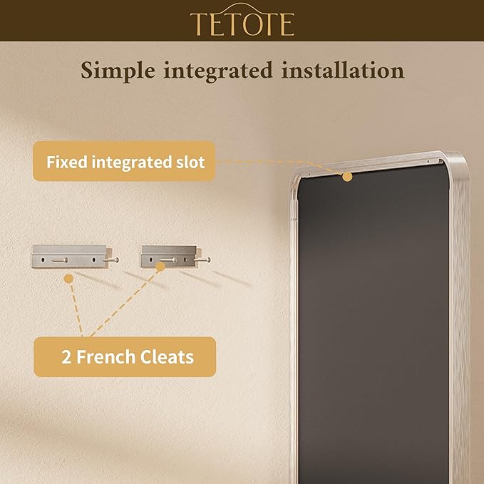 TETOTE Brushed Nickel Mirror 16 x 20 Brushed Nickel Metal Framed Bathroom Mirror, Tempered Glass, Modern Farmhouse Wall Mounted Mirror for Decorative(Horizontal/Vertical)