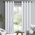 White 100% Blackout Curtains for Bedroom 80 inch Long 2 Pcs (2 Count)