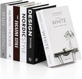 Decorative Faux Books Set of 6 – Modern Luxury Fake Books for Home Decor, Coffee Table & Bookshelf Styling, Aesthetic Stacked Book Decor for Living Room & Entryway