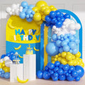 137pcs Blue and Yellow Balloon Arch Kit, DIY Cartoon Theme Blue Light Blue Yellow White Latex Party Balloons for Cartoon Theme Birthday Anniversary Graduation Baby Shower Party Decorations