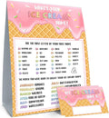 What's Your Ice Cream Name, Ice Cream Decorations for Birthday Party, 30PCS Sticker Name Cards for Birthday Party Supply