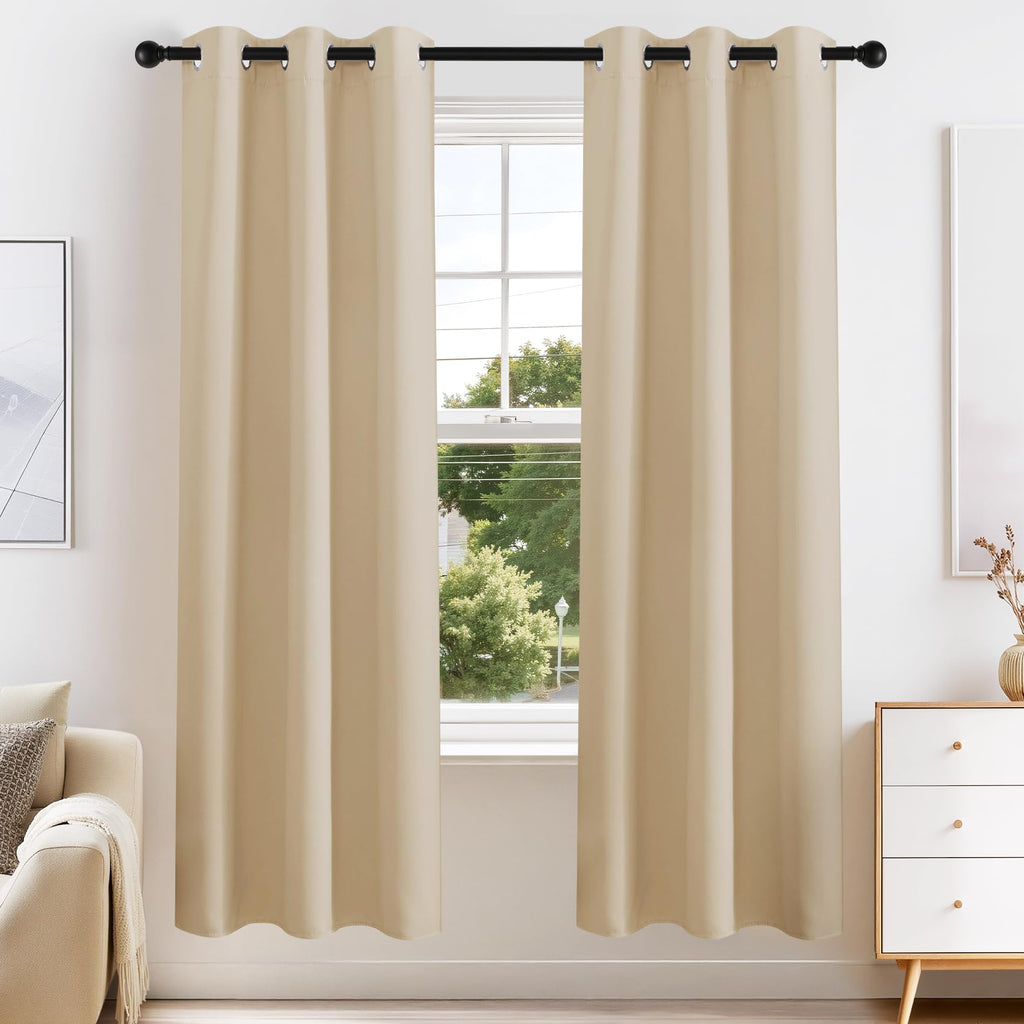 Blackout Curtains for Bedroom 72 Inch Length 2 Panels Set (2 Count)