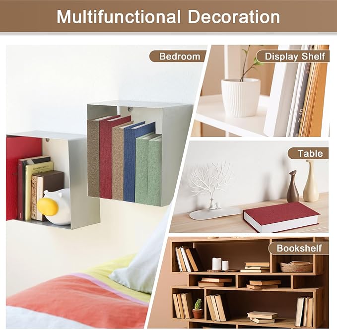 uxcell Decorative Books, 8.7 x 5.9 Linen Fake Books for Decoration Faux Decor Book for Modern Aesthetic Home Office Coffee Table Shelf Desktop Display, Blue