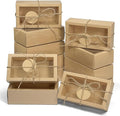 biguphate 30 Kraft Paper Cardboard Boxes Kits, Internal Dimensions 5.5x2.7x2 IN Homemade Soap Box with Blank Tags and Jute String, Small Gift Boxes for Jewelry, Candy, Wrapping Party Favor