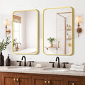 FICTOR Bathroom Mirror, 2 Pack 30"x20"Gold Framed Vanity Mirror for Wall, Shatterproof &Anti-Rust Bathroom Mirrors for Over Sink, Bedroom, Living Room, Entryway, Vertical/Horizontal Mount