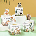 QZCYU 24 Pcs Woodland Baby Shower Decorations, Forest Animals Themed Baby Shower Party Decor for Candy Gift Boxes Birthday Party Favors