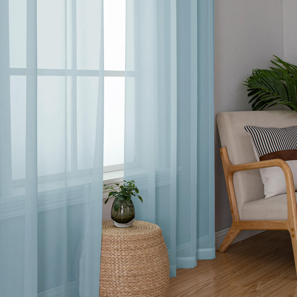 Sheer Curtains 63 Inch Length 2 Panels (2 Count)