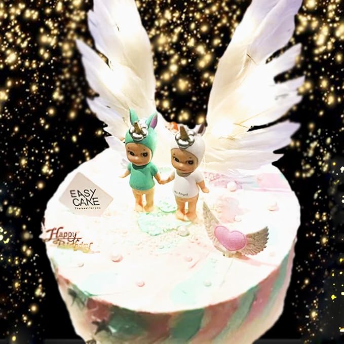 Angel Wing Cake Topper Decoration For Anniversary, Birthday Party & Wedding