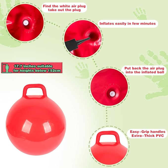 58PCS Carnival Outdoor Games Combo Set,17.7IN Hopper Balls with Handle,Egg Spoon Relay Race,Soft Plastic Cones Bean Bags Ring Toss Game,3 Legged Race for Family Reunion Outside Field Day Easter Games