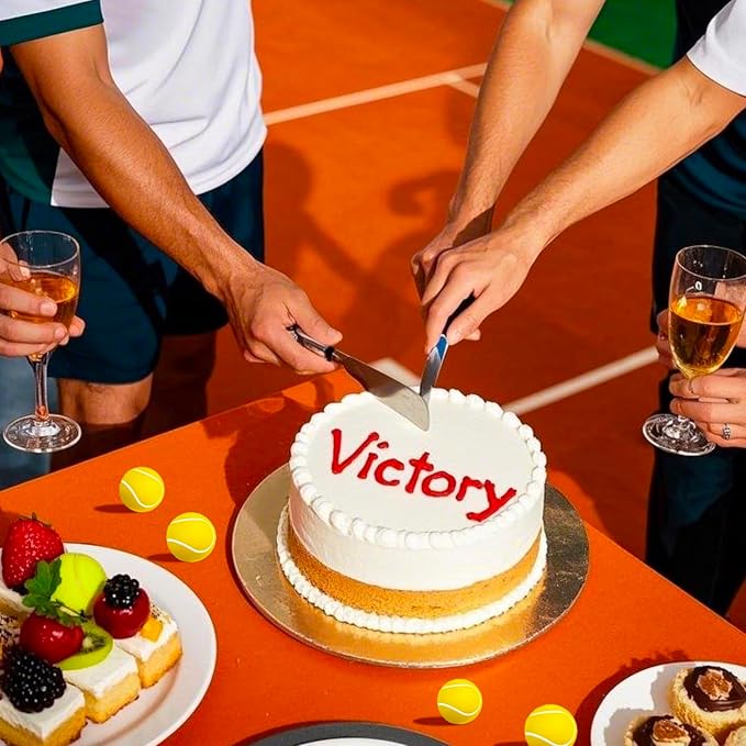 24Pcs Tennis Cupcake Toppers Foam Sports Ball Tennis Cupcake Picks for Baby Shower Kids Tennis Theme Birthday Party Cake Decorations Supplies