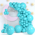 Teal Blue Balloons, 140pcs 18 12 10 5 Inch Different Sizes Pack Party Latex Balloons for Birthday Halloween Holiday Balloon Garland as Party Decorations