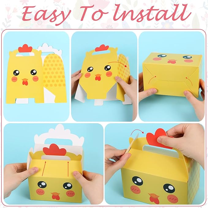 MIKIMIQI Farm Animal Party Decorations, 12 Pcs Gift Wrap Boxes, Birthday Party Supplies for Boys Girls Baby Shower