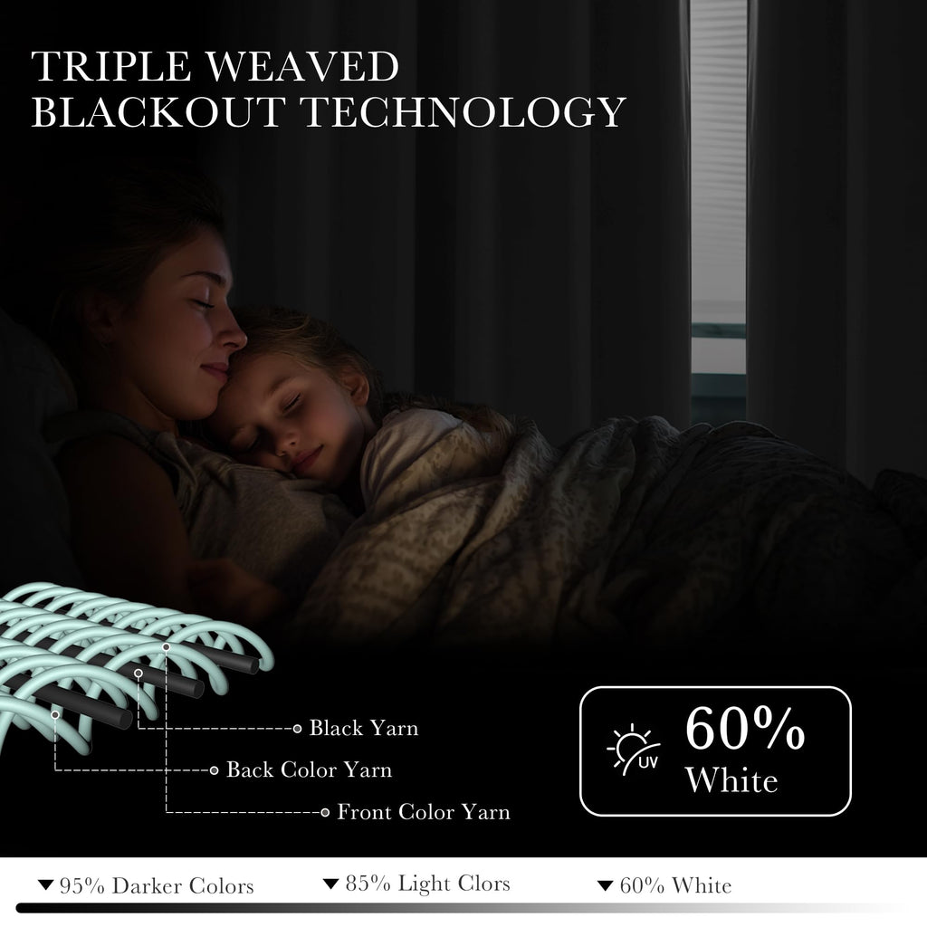 Room Darkening White Curtains (2 Count)