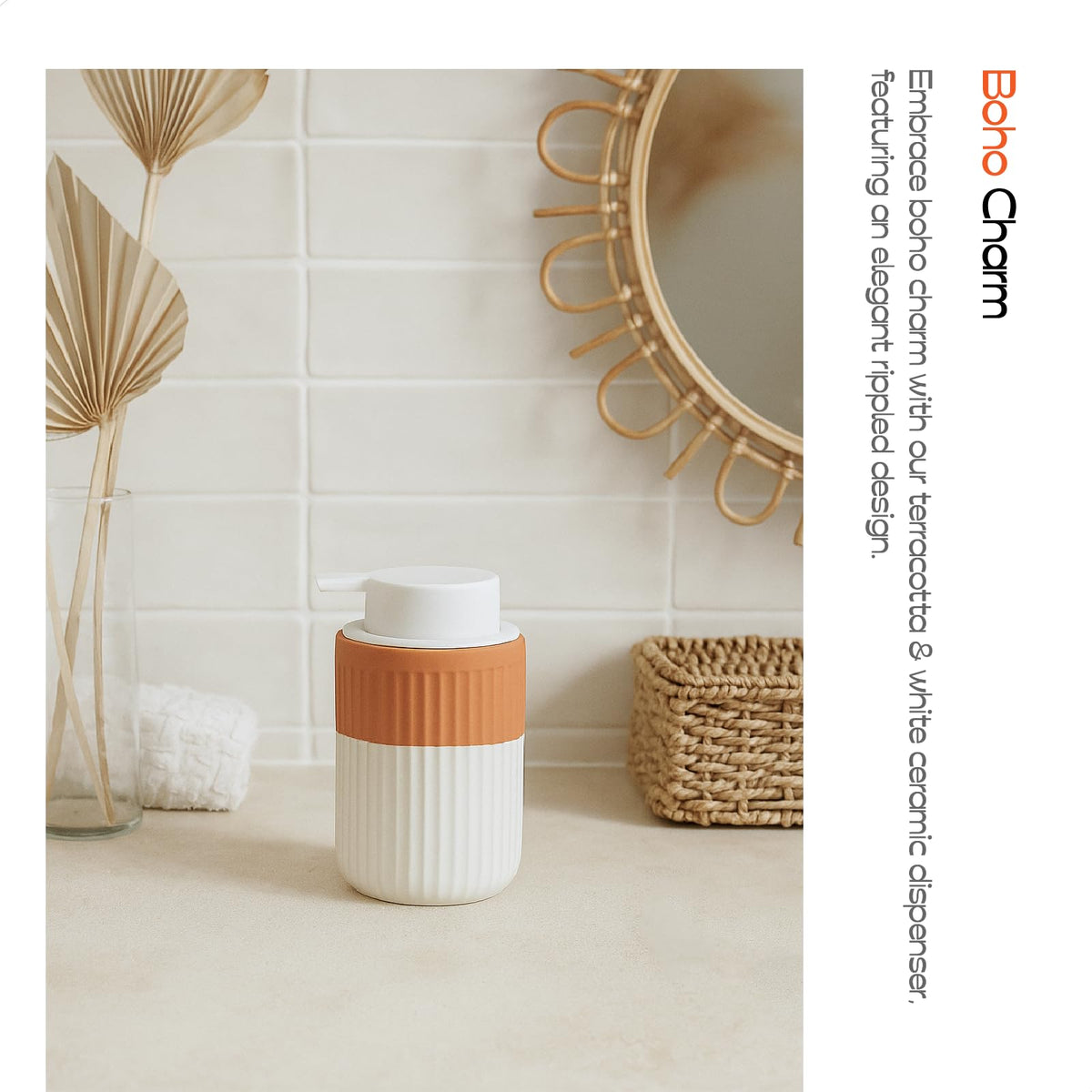 Hand Dipped Boho Ceramic Foam Dispenser