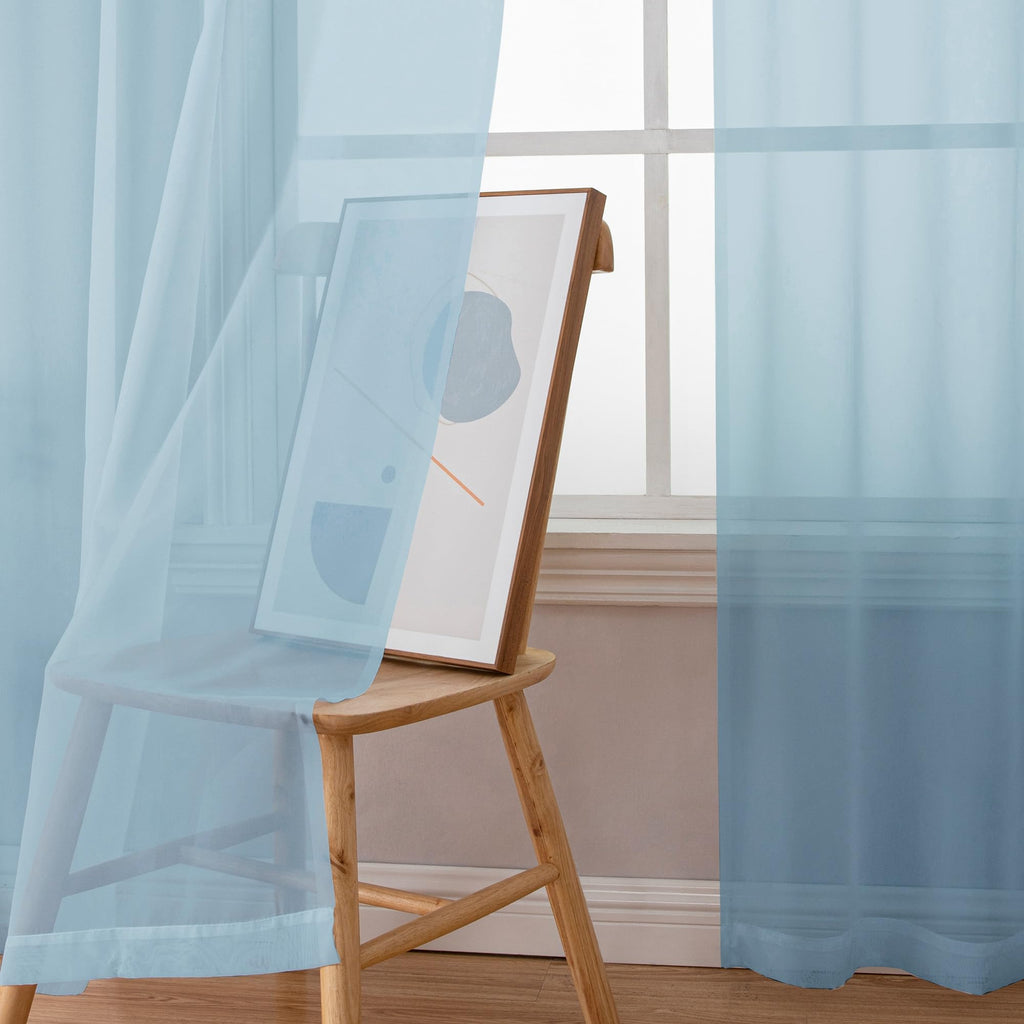 Sheer Curtains 63 Inch Length 2 Panels (2 Count)