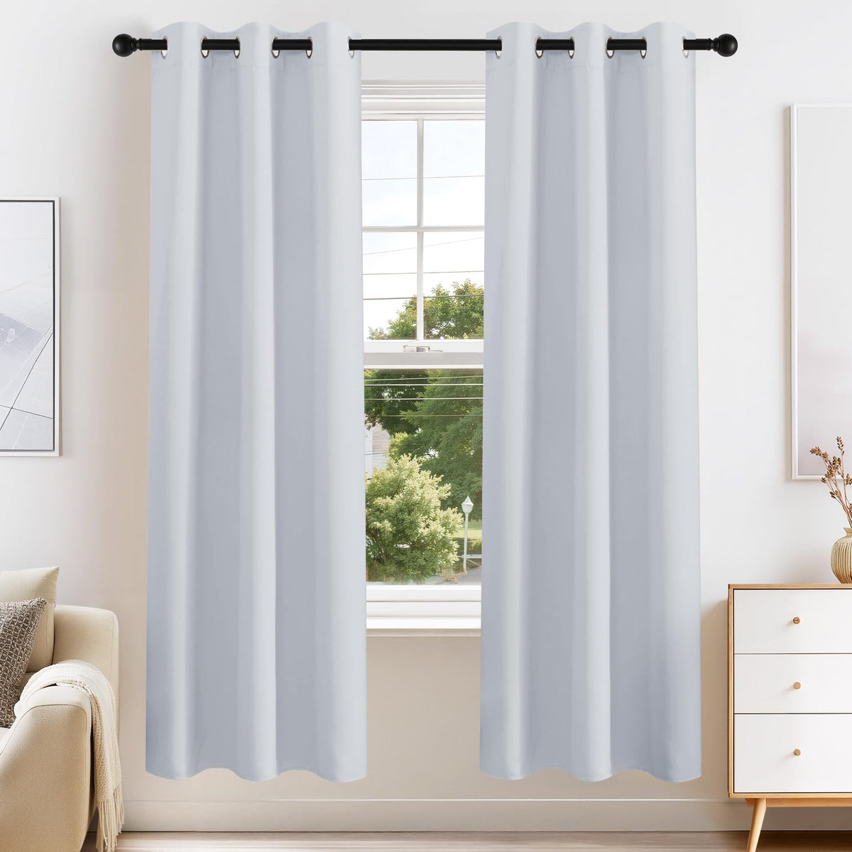 Blackout Curtains for Bedroom 72 Inch Length 2 Panels Set (2 Count)
