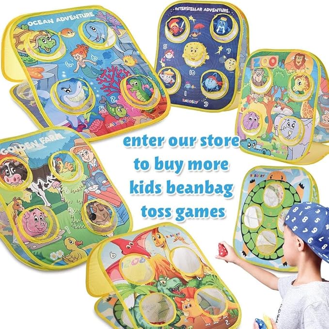 RaboSky Small Bean Bags for Kids Tossing, Mini Beanbags Toss Toy for Toddler Preschool Prek Daycare Supplies Classroom Circle Time Home Schooling Indoor Outdoor Backyard Activities Cornhole Game