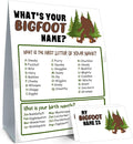 Bigfoot Birthday Party Decorations-Birthday Party Games,Bigfoot Theme Birthday Party Sign for Boys Girls,Kids Bigfoot Activity Cards,Bigfoot Activity Decoration Supplies,What's your Bigfoot Name