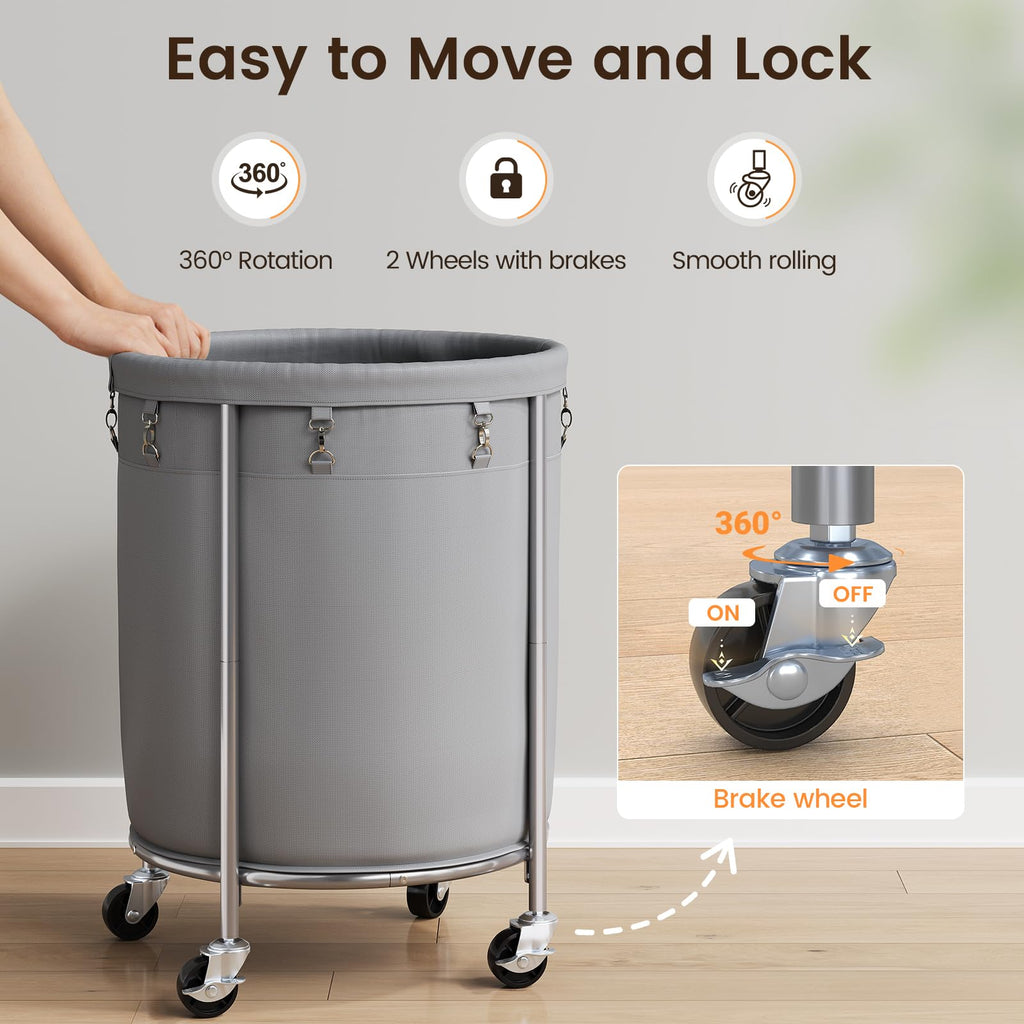 Laundry Basket with Wheels