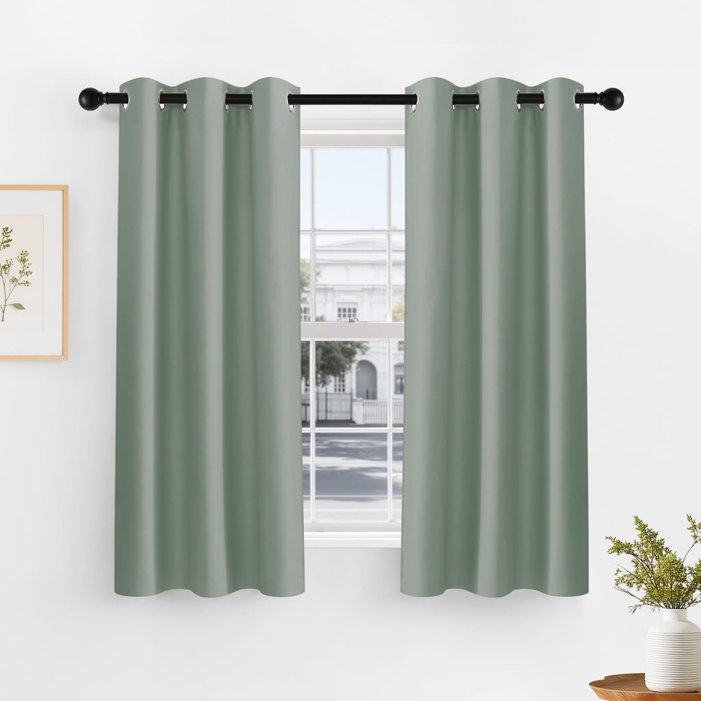 Black Out Curtains for Bedroom 54 inch Length 2 Panels Set (2 Count)