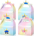 Leinuosen Unicorn Gift Boxes - Rainbow Theme Candy Treat Boxes for Girls & Boys Kids Birthday Party Decorations (Unicorn, 24 Pieces)