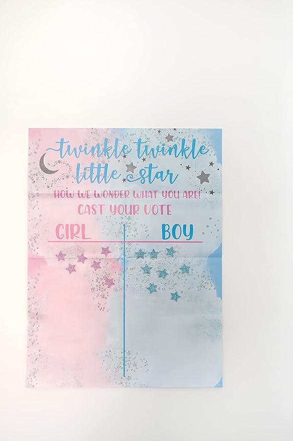 Rool Baby Gender Reveal Ideas Party Supplies Pack Cast your Vote Poster Gender Reveal Games Darts Board Game Gender Reveal Balloons
