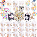 ARELUX 30 Pcs Cat House Shaped Party Favor Boxes, Foldable Pet Adoption Treat Gift Boxes with DIY Stickers - White Blank Goodie Bags for Kitten Birthday, Baby Shower & Cat Themed Events