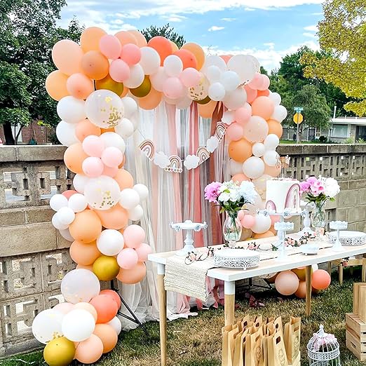 KICNIC Balloon Arch Kit, Balloon Decoration Strip Kit for Garland, 82 Feet Balloon Tape Strip, 500 Glue Point Dots Stickers for Party Wedding Birthday Baby Shower Graduation Decorations