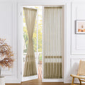 Sheer Door Curtains Closet Linen Textured Curtain Sheers Doorway Light Filtering Voile Patio Glass Door Rod Pocket Curtains French Doors