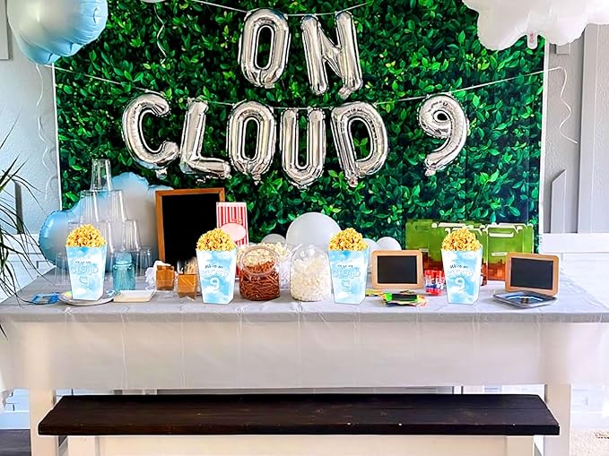 LaVenty 12 PCS On Cloud 9 Party Popcorn Bags for On Cloud 9 Birthday, Bridal Shower, Wedding Party