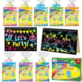 ZMLM 48 Pack Scratch Art Party Favors: Birthday Party Favors for Kids 4-8, Bulk Rainbow Scratch Notebook Paper Pads, Goodie Bags Stuffers Girls Boys Classroom Gifts Crafts Toys Easter Basket Stuffers
