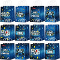 Yeaqee 24 Pcs Video Game Gift Bags Game Party Favor Goodie Candy Treat Gift Bags with Handle Gaming Paper Wrapping Bag for Kids Boys Birthday Party Supplies Gaming Themed Birthday Decoration