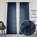 Sheer Window Curtains 108 inch Length 2 Panels Set