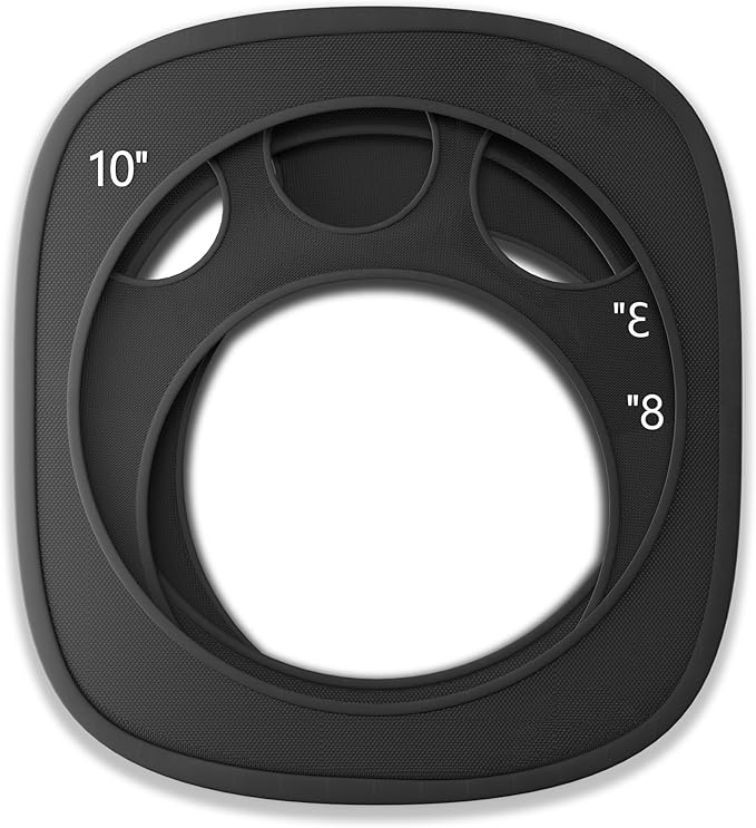 13 Sizes Balloon Sizer Cube Box (2-12 Inch), Collapsible Balloon Measurement Tool for Party Arch Decorations & Columns (Black)
