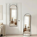 Antok Full Length Over-the-Door Hanging Mirror - Freestanding Wall Mount Leaning Body Mirror for Bedroom Living Room Entryway, 48" L x 14" W, Black