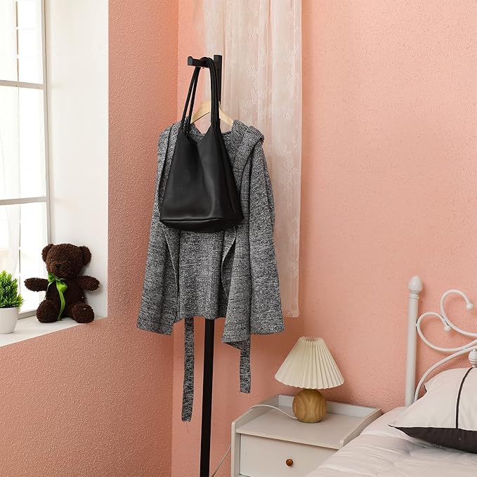 Marsui 2 Pcs Adjustable Clothing Display Rack Adjustable from 48" to 72" Single Clothing Display Stand Metal Black Rack Retail Use Single Customer Shirt Stand for Thrift Shop Retail Store
