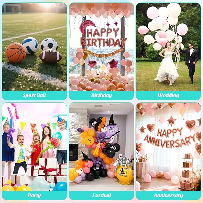 Ball Pump Balloon Pumps Electric, Balloon Pump Portable Long Animal Balloon Pump, Electric Blower Machine Inflator Basketball Pump 260 Balloon Pump for Party/Wedding/Birthday Decorations