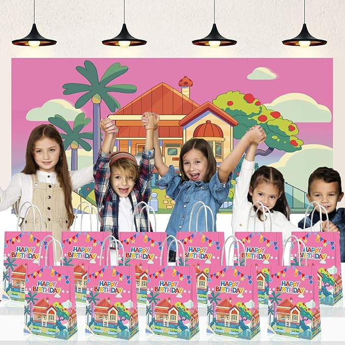 20 PCS Blue Dog Birthday Party Supplies,Dog Party Decorations Gift Bags Candy Bags for Birthday Party