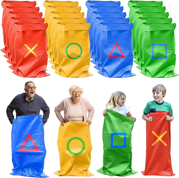 Potato Sack Race Bags, Easter Sack Race Bags for Adults and Kids Outdoor Games Backyard Games Party Birthday Games Carnival Field Day Lawn Family Reunion Games
