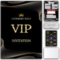 Complete Invitation Kit for 10 Guests Girls or Boys: Envelopes, Secret Message, Scrape, VIP Birthday Invitation Cards, Club Evening Decoration, Stickers Invitations Follow-up • Lola and Louis®