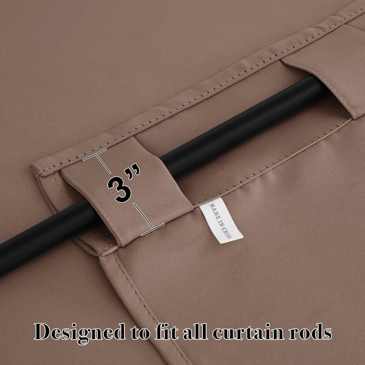 Blackout Curtains 80 inches Long for Bedroom Living Dining Room (2 Count)